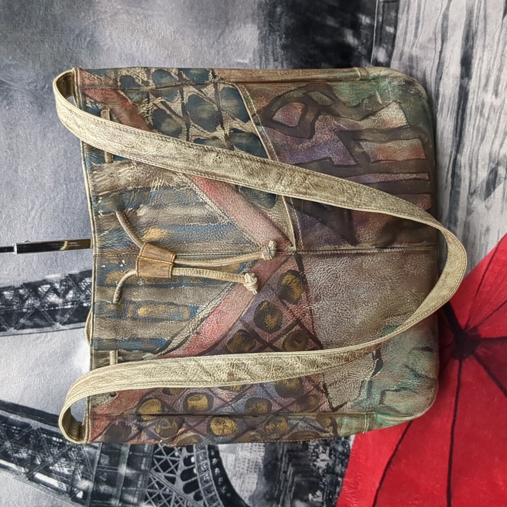 Jane Yoo Hand-painted Leather Bag Large